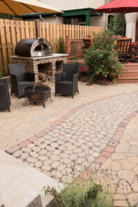 paved outdoor space for grill